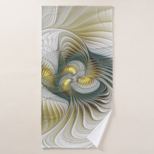 Nobly Golden Turquoise Imaginaire Fractal Art