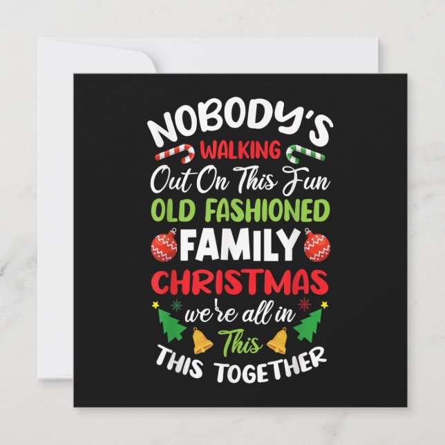 Nobody's Walking Out On This Fun Old Family Christ Einladung (Vorderseite)