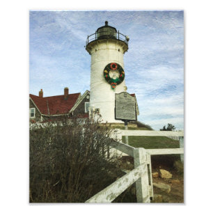 Nobska Leuchtturm am Weihnachtskunst-Foto Fotodruck