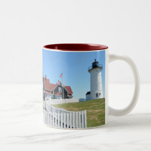Nobska Leuchtturm-Tasse Zweifarbige Tasse