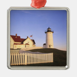 Nobska Leuchtturm, Woods Hole, Massachusetts Silbernes Ornament