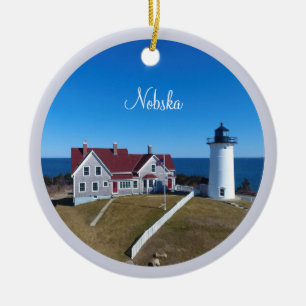 Nobska Lighthouse Cape Cod Keramik Ornament
