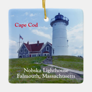 Nobska Lighthouse Cape Cod MA Keramikornament