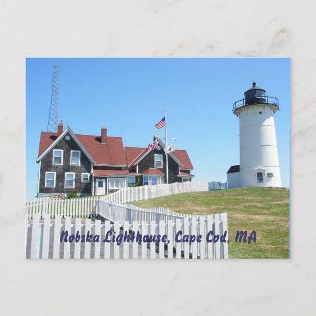 Nobska Lighthouse Cape Cod MA Postcard #2 Postkarte (Vorderseite)