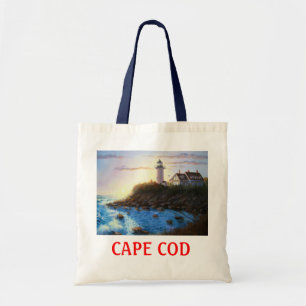 Nobska Lighthouse Cape Cod Massachusetts Tote Bag Tragetasche
