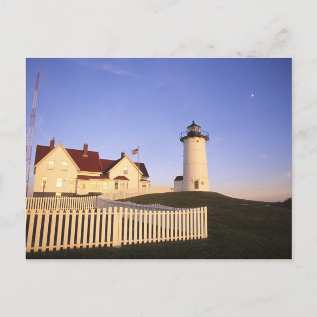Nobska Lighthouse, Wald Hole, Massachusetts Postkarte (Vorderseite)