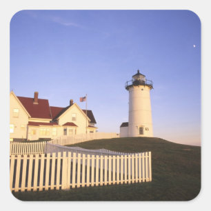 Nobska Lighthouse, Woods Hole, Massachusetts Quadratischer Aufkleber
