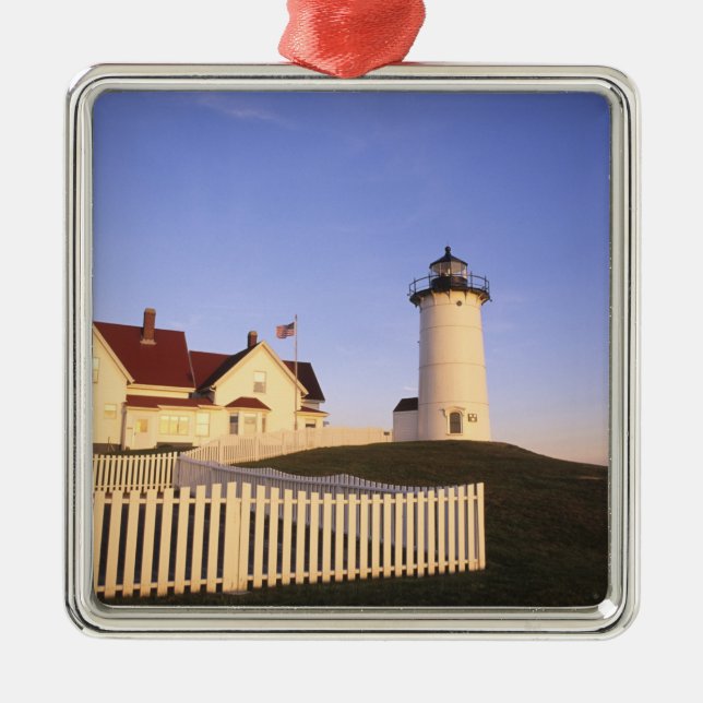 Nobska Lighthouse, Woods Hole, Massachusetts Silbernes Ornament (Vorne)