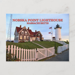 Nobska Point Lighthouse, Massachusetts Postcard Postkarte
