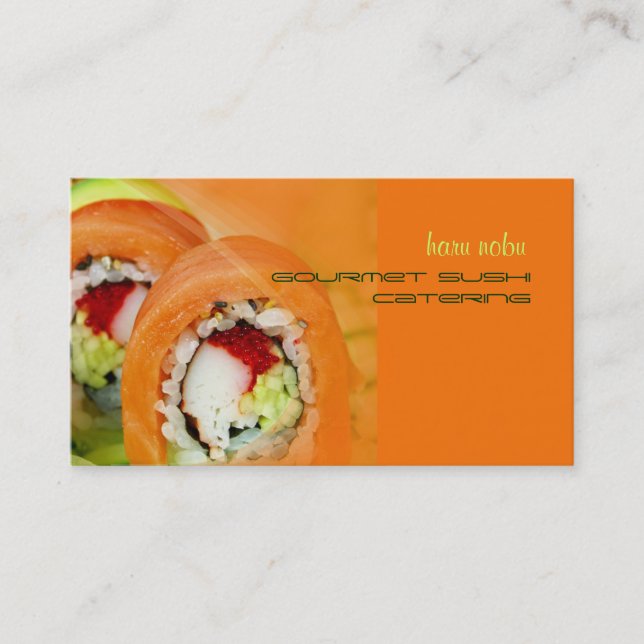 Nobu Gourmet Sushi Catering Visitenkarte (Vorderseite)