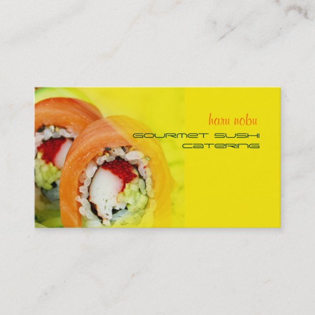Nobu Gourmet Sushi Catering Visitenkarte (Vorderseite)