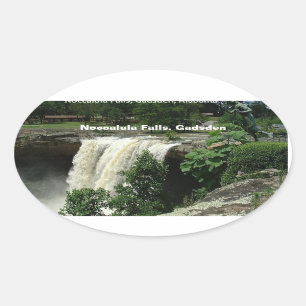Noccalula Falls, Gadsden, Alabama Ovaler Aufkleber
