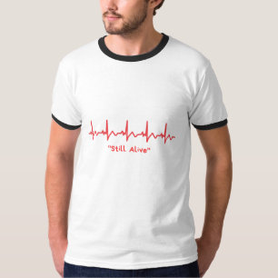Noch am Leben – Minimales Herzschlag-Design mit sc T-Shirt
