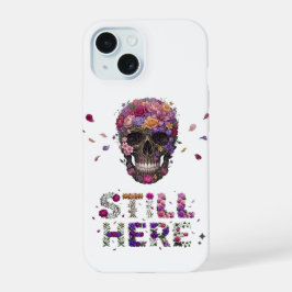 NOCH DA | Schädel mit floraler Blüte iPhone 15 Hülle