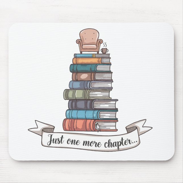 Noch ein Kapitel - Cosy Book Lover Design Mousepad (Vorne)