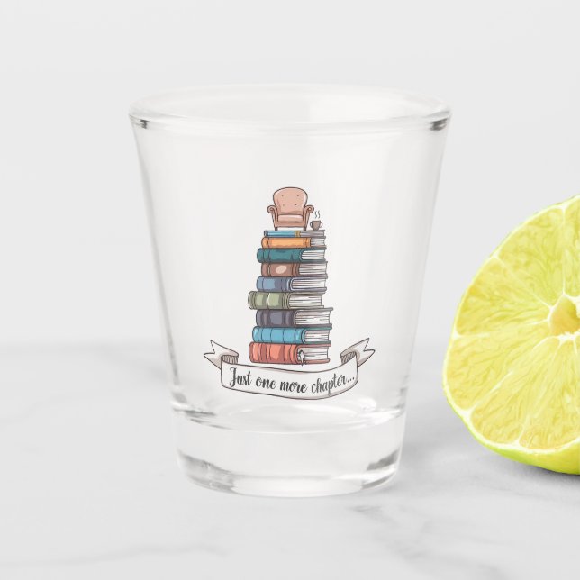 Noch ein Kapitel - Cosy Book Lover Design Schnapsglas (Vorderseite)