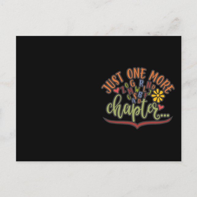 Noch ein Kapitel. Lesen ist mein Ding Postkarte (Vorderseite)