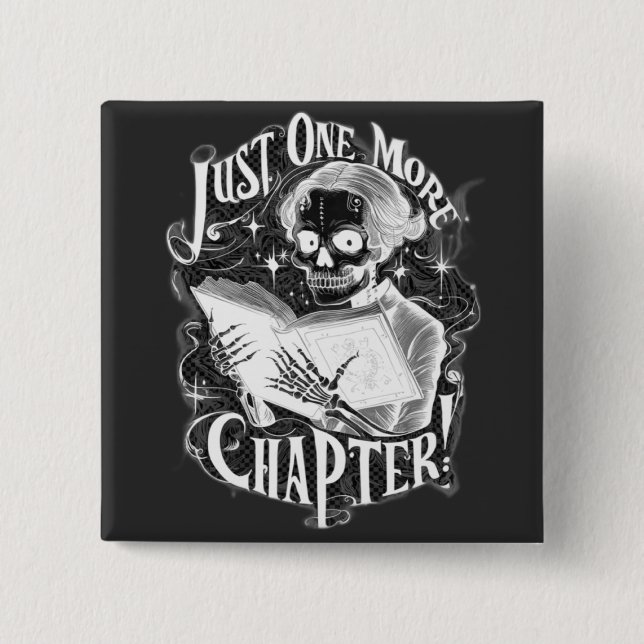 Noch ein Kapitel Skelettleser Funny Button (Vorderseite)
