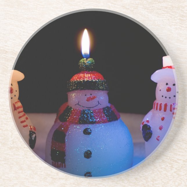 Noch ein Lit Snowman Getränkeuntersetzer (Vorne)