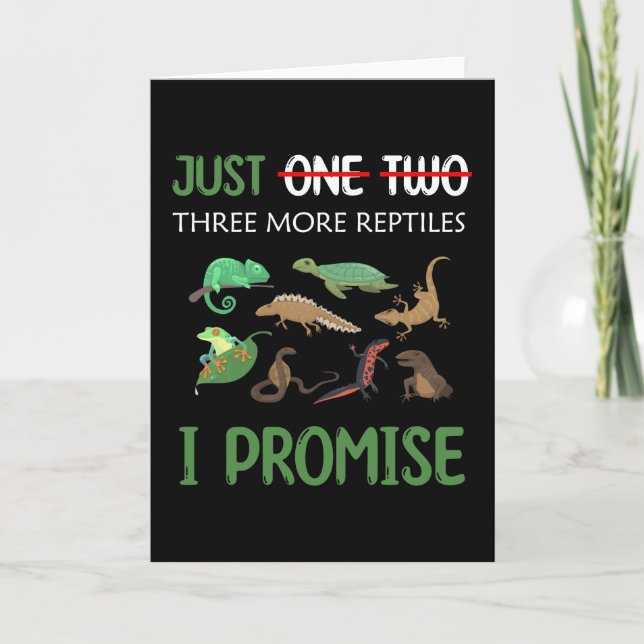 Noch ein Reptil verspreche ich Herpetologen Karte (Vorderseite)