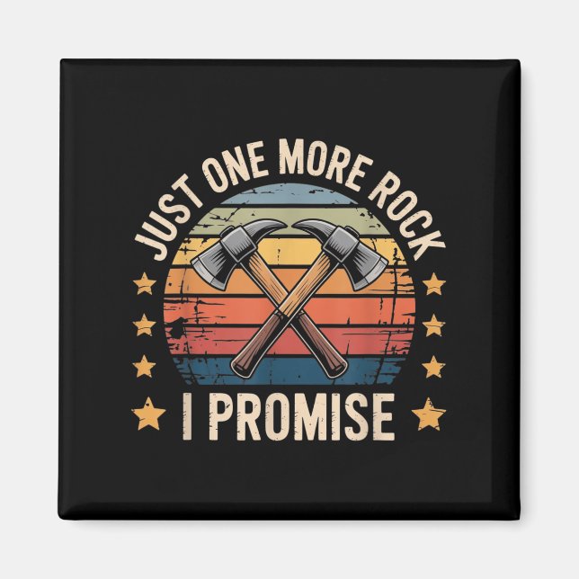 Noch ein Rock I Versprechen Geologe Retro Style Magnet (Vorne)
