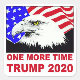 Noch einmal Trumpf-Aufkleber 2020 Quadratischer Aufkleber