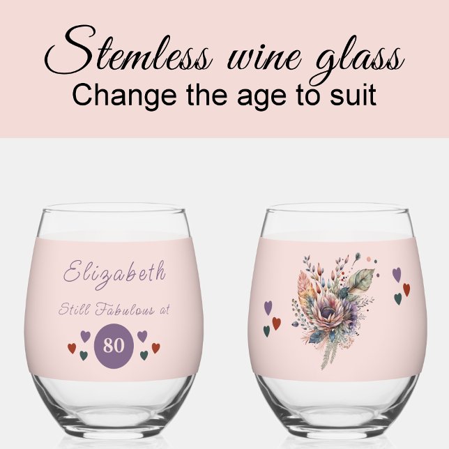 Noch fabelhaft bei 80 Namen floral lila Weinglas Ohne Stiel (Von Creator hochgeladen)