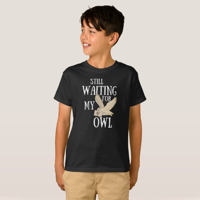 Noch gewartet für meinen Eule lustigen Zauberlehrb T-Shirt (Vorne ganz)