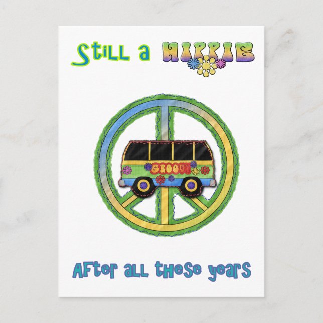 Noch immer ein Hippie nach all diesen Jahren Postkarte (Vorderseite)