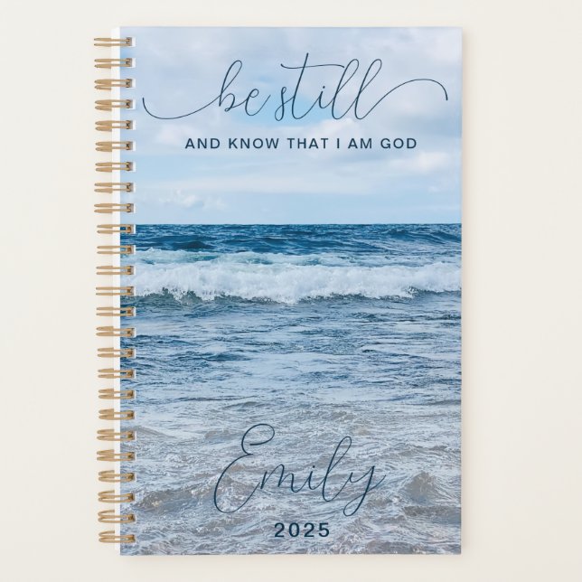Noch immer Inspirierend Zitat Blue Waves Foto Plan Planer (Vorderseite)
