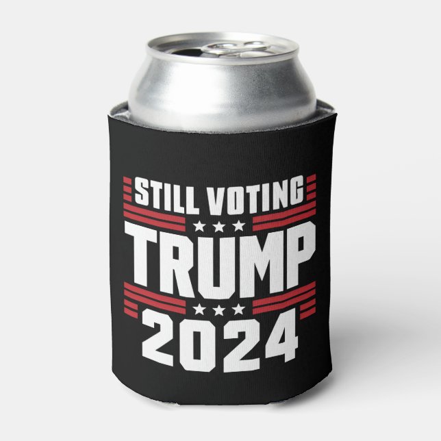 Noch immer stimmt Trump 2024 über die patriotische Dosenkühler (Kanne Vorderseite)