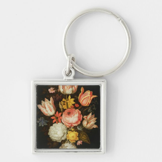 Noch Leben mit Blumen Schlüsselanhänger (Vorne)