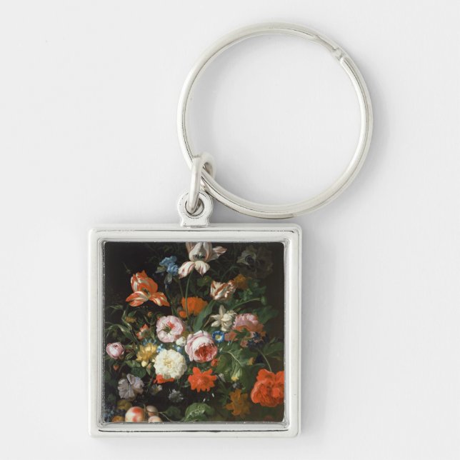 Noch Leben mit Blumen Schlüsselanhänger (Vorne)