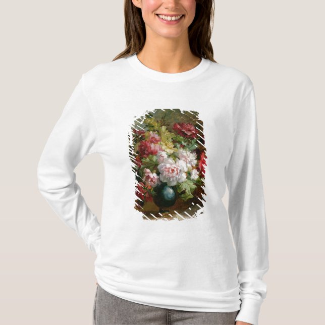 Noch Leben mit Blumen und Blattmusik T-Shirt (Vorderseite)