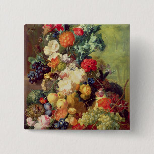 Noch Leben mit Blumen und Frucht Button