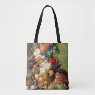 Noch Leben mit Blumen und Frucht Tasche