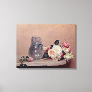 Noch Leben mit Rosen, 1889 (Öl auf Leinwand) Leinwanddruck