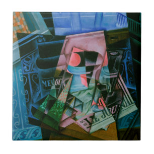 Noch Leben vor einem offenen Fenster von Juan Gris Fliese