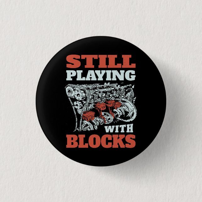 Noch mit Blockmechanik spielen Button (Vorderseite)