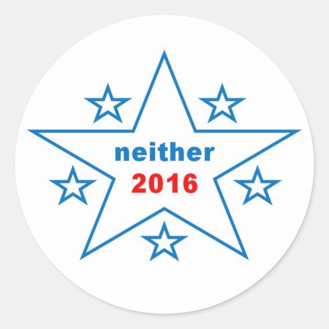 Noch nicht im Jahr 2016 Runder Aufkleber (Vorderseite)