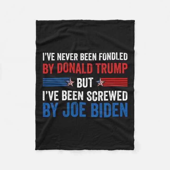 Noch nie von Donald Trump betrogen, aber Joe Biden Fleecedecke (Vorderseite)