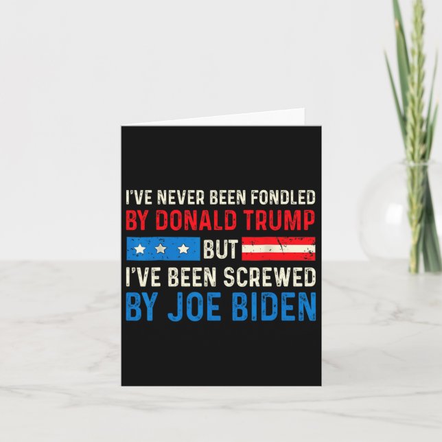 Noch nie von Trump betrogen, aber von Biden Electi Karte (Vorderseite)