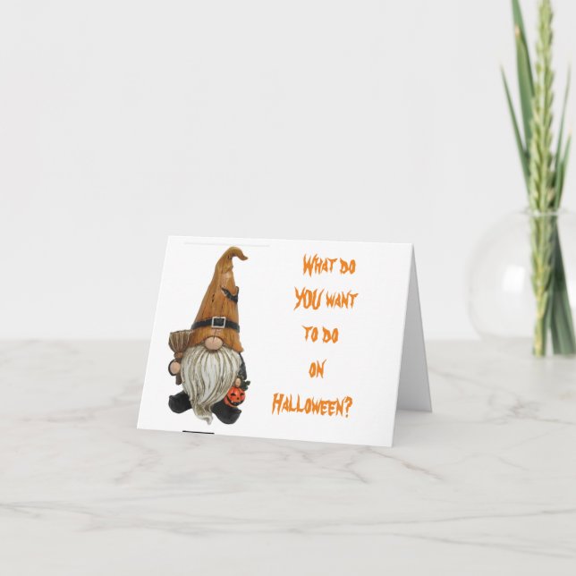 NOCH NIEDLICH UND FUNNY HALLOWEWEY FÜR SIE KARTE (Vorderseite)
