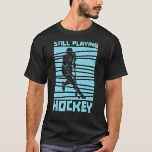 Noch spielen Hockey Tema Coach Player Field T-Shirt