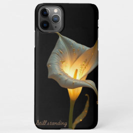 Noch stehendes Schwarz-Blumen-Design iPhone 11Pro Max Hülle