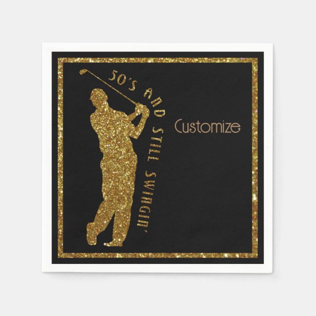 Noch Swingin' Golfer 50 bis 59 Serviette (Vorderseite)