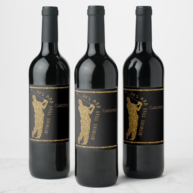 Noch Swingin Golfers 50 bis 59 Weinetikett (Flaschen)