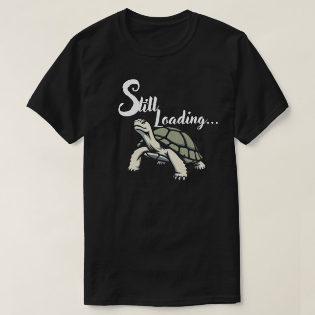Noch wird geladen – Langsames Energie-Design T-Shirt (Design vorne)