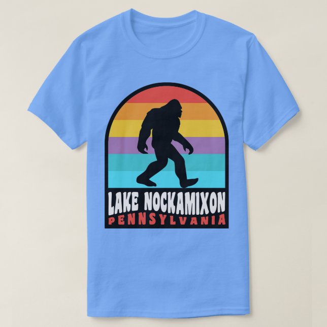Nockamixon-See Pennsylvania Retro Sunset T-Shirt (Design vorne)