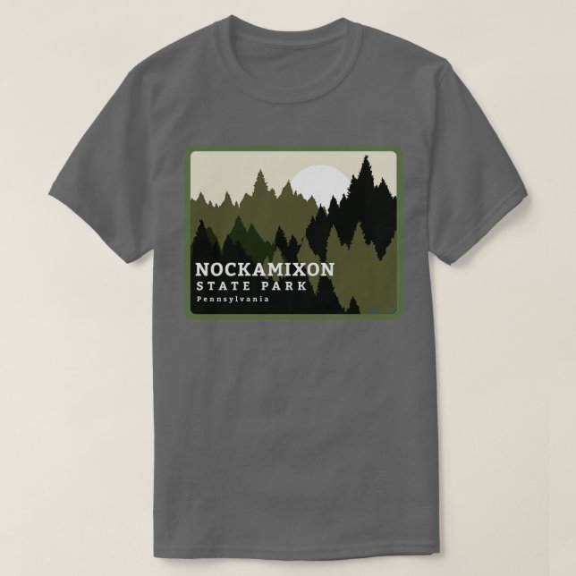 Nockamixon Staat Park Pennsylvania Forest Sunrise T-Shirt (Design vorne)